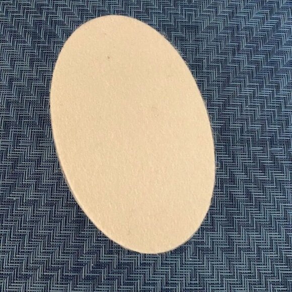 Vintage Oval Glass Paperweight With Birds & Cherry Illustration - Picture 3 of 3